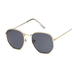 Women's Retro Square "Cool Hottie" Metal Sunglasses