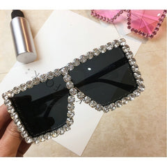 Women's Luxurious Oversized 'Bling' Square Sunglasses