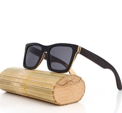 Men's Wooden Bamboo 'Caroline' Wayfarer Sunglasses