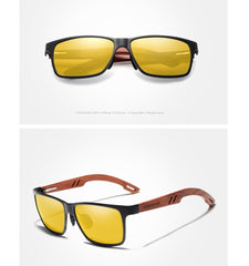 Men's Square 'Toni' Wooden Sunglasses