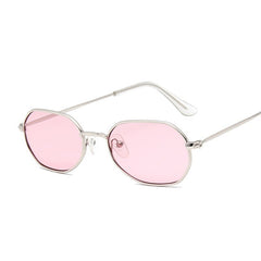 Women's Small Pink 'Flaminggo' Hexagon Sunglasses