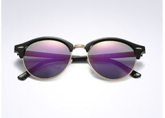 Men's Polarized Round 'Young Gun' Metal Sunglasses