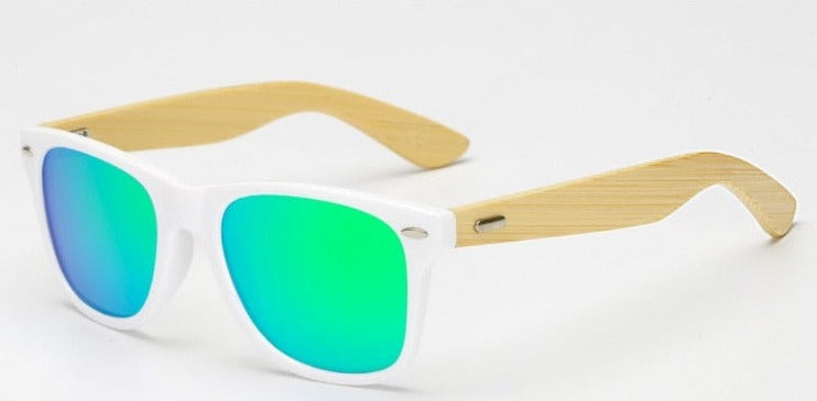 Women's Polarized Square 'Bieblich' Wooden Bamboo Sunglasses