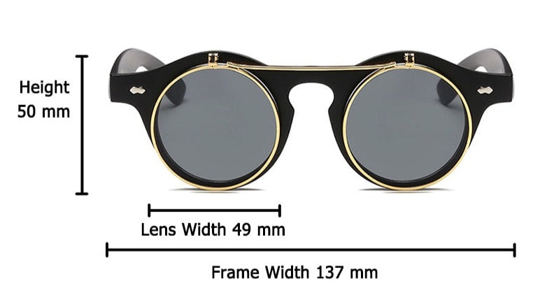Men's Vintage Round 'Jack Land' Metal Sunglasses