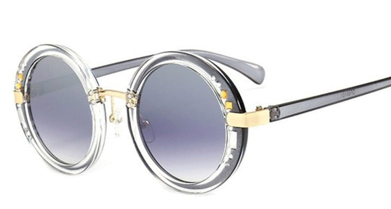 Women's Oversized Round 'Isidore ' Metal Sunglasses