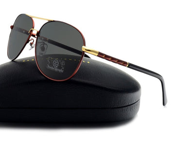 Men's Polarized Aviator 'Luxfuc Men' Metal Sunglasses