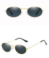 Men's Retro Oval 'Master Dirp ' Metal Sunglasses