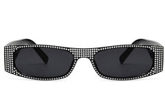 Women's Small Square 'Time Diamond Square ' Plastic Sunglasses