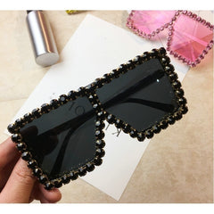 Women's Luxurious Oversized 'Bling' Square Sunglasses