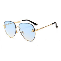 Women's Luxury Square 'Feiry' Metal Sunglasses