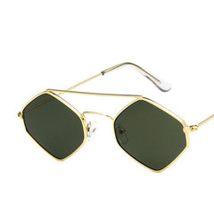 Men's Hexagon "Classy Retro" Metal Sunglasses