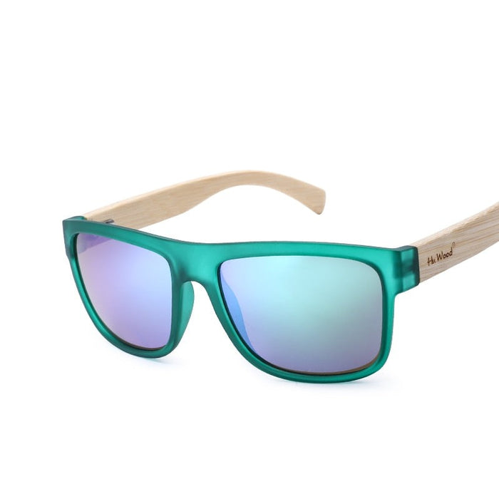 Men's Sea Gradient 'True Green' Square Sunglasses