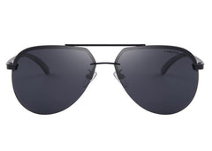 Men's Polarized Pilot 'The Man of Steel' Metal Sunglasses