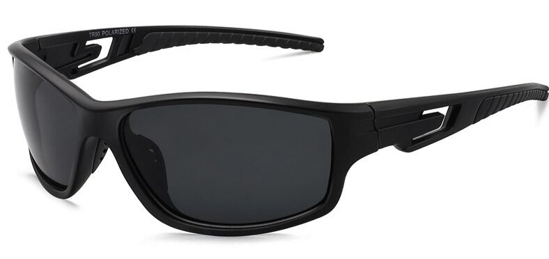 Generic Men Polarized Cycling Sunglasses UV400 Bike Ski Driving Black