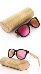 Men's Wooden Bamboo 'Caroline' Wayfarer Sunglasses