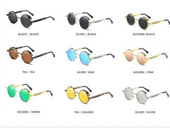 Men's Polarized Round 'Blake' Metal Sunglasses