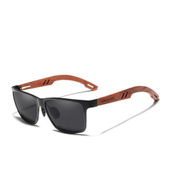 Men's Square 'Toni' Wooden Sunglasses