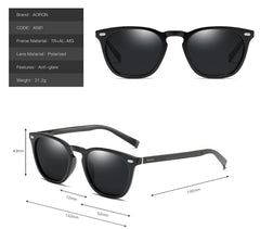 Unisex Square Polarized 'The lookout shades' Metal Sunglasses