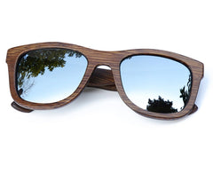 Men's Fashion Square 'Winter Bliss' Bamboo Sunglasses