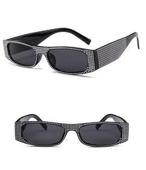 Women's Retro Rectangle 'Girl Bestfriend' Plastic Sunglasses