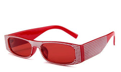 Women's Retro Rectangle 'Girl Bestfriend' Plastic Sunglasses