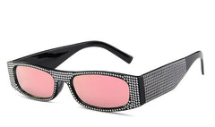 Women's Retro Rectangle 'Girl Bestfriend' Plastic Sunglasses