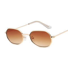 Women's Small Pink 'Flaminggo' Hexagon Sunglasses