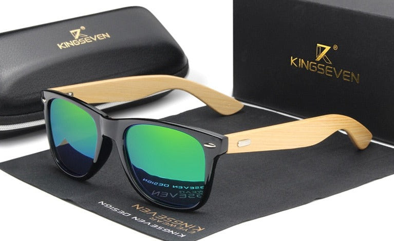 Men's Polarized Wayfarer 'Epicurian' Wooden Sunglasses