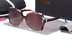 Women's Oversized Square 'Fiesty Chic' Plastic Sunglasses