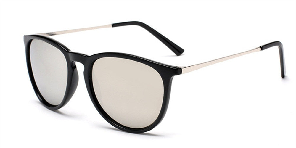 Unisex Retro 'Snazzy' Round Sunglasses