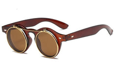 Men's Vintage Round 'Jack Land' Metal Sunglasses