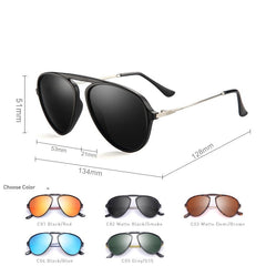 Men's Polarized Oval Pilot 'Roomie' Metal Sunglasses