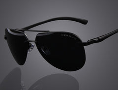 Men's Polarized Pilot 'The Man of Steel' Metal Sunglasses