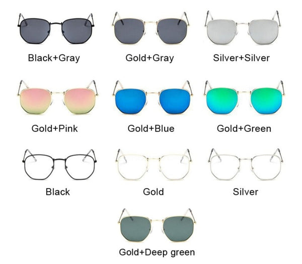 Women's Oversized Square 'Tweetie' Metal Sunglasses