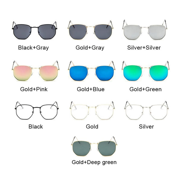 Women's Retro Square "Cool Hottie" Metal Sunglasses