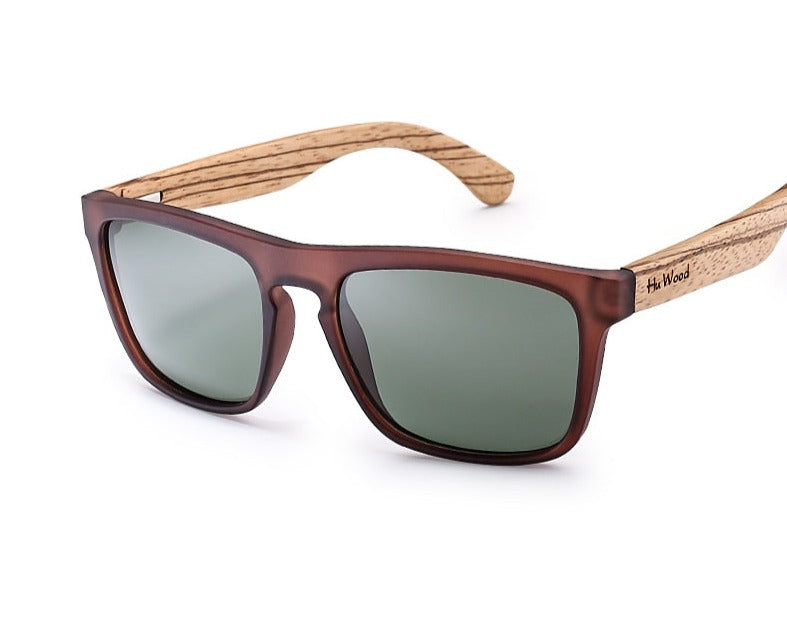 Women's Rectangle 'Glencore' Wooden Sunglasses