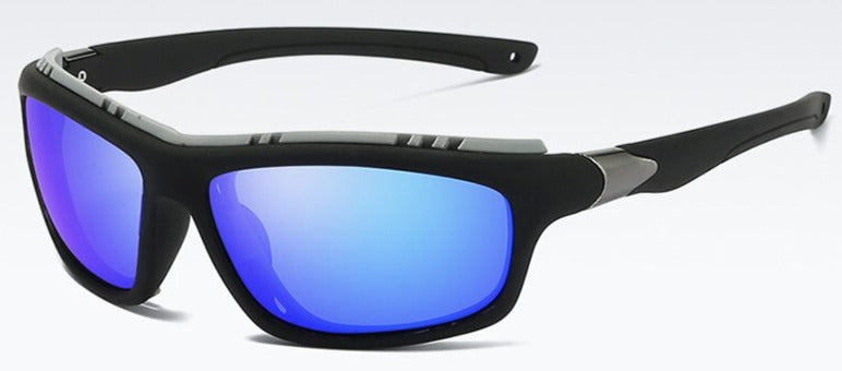 Men's Polarized 'The Tank' Plastic Sports Sunglasses