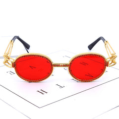 Women's Small Round 'Bling Out' Plastic Sunglasses