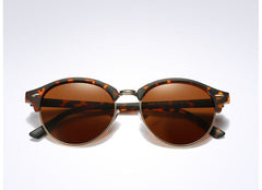 Men's Polarized Round 'Young Gun' Metal Sunglasses