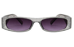 Women's Small Square 'Time Diamond Square ' Plastic Sunglasses