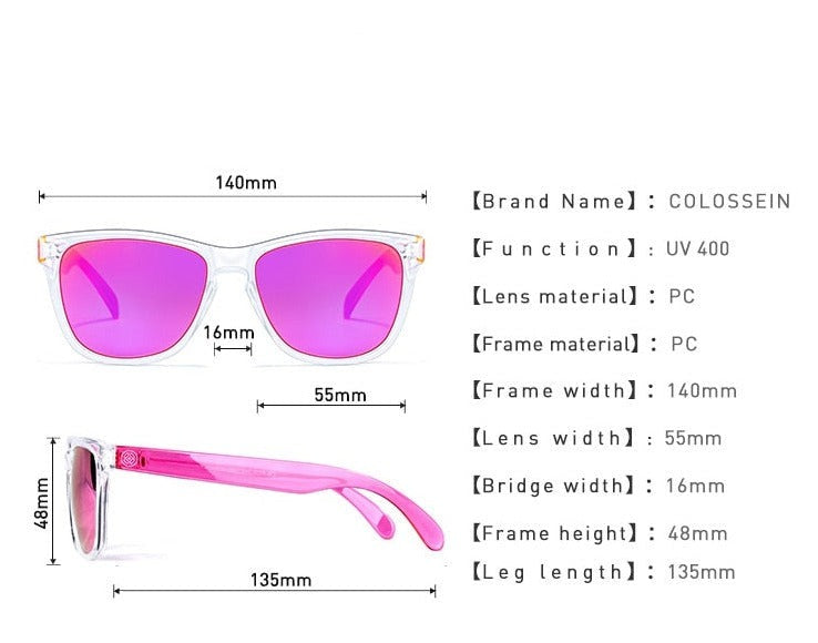 Women's Square 'Tresure Eye Wear' Plastic Sunglasses