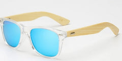 Women's Polarized Square 'Bieblich' Wooden Bamboo Sunglasses