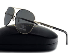 Men's Polarized Aviator 'Luxfuc Men' Metal Sunglasses