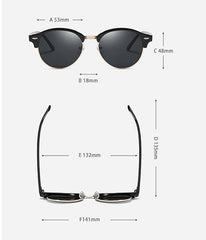 Men's Polarized Round 'Young Gun' Metal Sunglasses