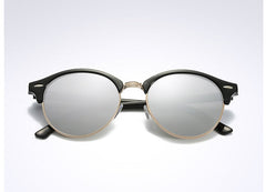 Men's Polarized Round 'Young Gun' Metal Sunglasses