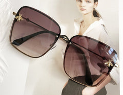 Women's Luxury Square 'Feiry' Metal Sunglasses