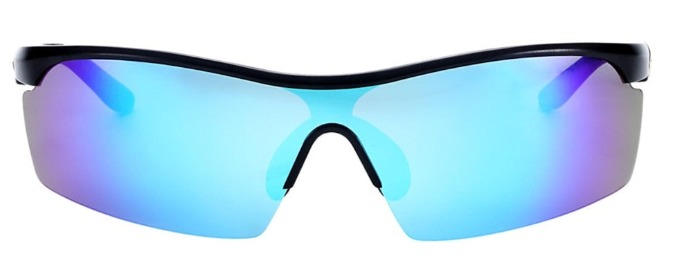 Men's Cycling Semi Rimless  'Speed Liner' Metal Sports Sunglasses