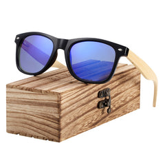 Men's Trend Square "Aloha" Wooden Sunglasses