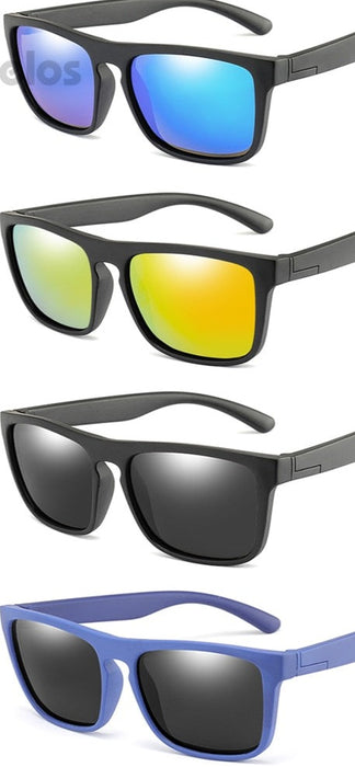 Kid's Boys Square 'Black Man' Plastic SunGlasses