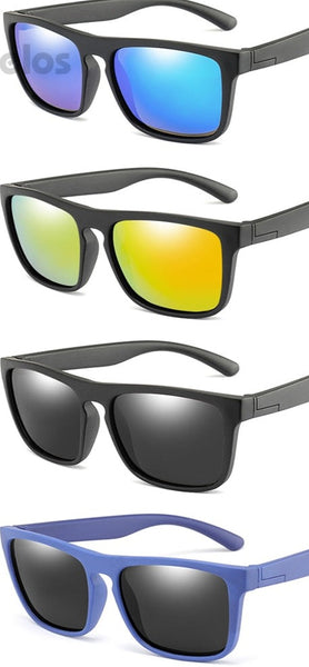 Kid's Boys Square 'Black Man' Plastic SunGlasses